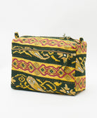 large toiletry bag ethically crafted using repurposed geometric print vnitage cotton saris 