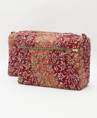 unique cotton toiletry bag made from one-of-a-kind vintage fabrics handmade in India by women artisans