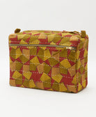 large toiletry bag made from eco-friendly upcyled vintage fabrics by women in India