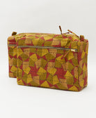 unique cotton toiletry bag made from one-of-a-kind vintage fabrics handmade in India by women artisans