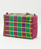 large toiletry bag made from eco-friendly upcyled vintage fabrics by women in India