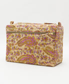 large toiletry bag made from eco-friendly upcyled vintage fabrics by women in India