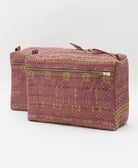 unique cotton toiletry bag made from one-of-a-kind vintage fabrics handmade in India by women artisans