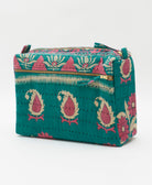 large toiletry bag made from eco-friendly upcyled vintage fabrics by women in India