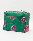 large toiletry bag made from eco-friendly upcyled vintage fabrics by women in India