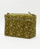 large toiletry bag made from eco-friendly upcyled vintage fabrics by women in India