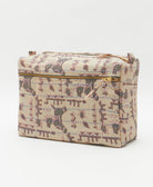 large toiletry bag made from eco-friendly upcyled vintage fabrics by women in India