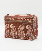 large toiletry bag made from eco-friendly upcyled vintage fabrics by women in India