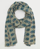 long cotton scarf handmade from upcycled vintage fabrics in India by all women artisans