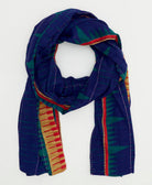 long cotton scarf handmade from upcycled vintage fabrics in India by all women artisans