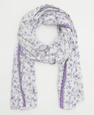 long cotton scarf handmade from upcycled vintage fabrics in India by all women artisans