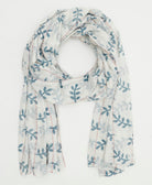 long cotton scarf handmade from upcycled vintage fabrics in India by all women artisans