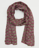 long cotton scarf handmade from upcycled vintage fabrics in India by all women artisans