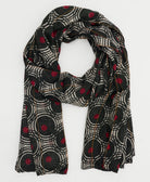 long cotton scarf handmade from upcycled vintage fabrics in India by all women artisans
