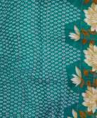 long cotton scarf handmade in India from upcycled vintage fabrics & embroidered