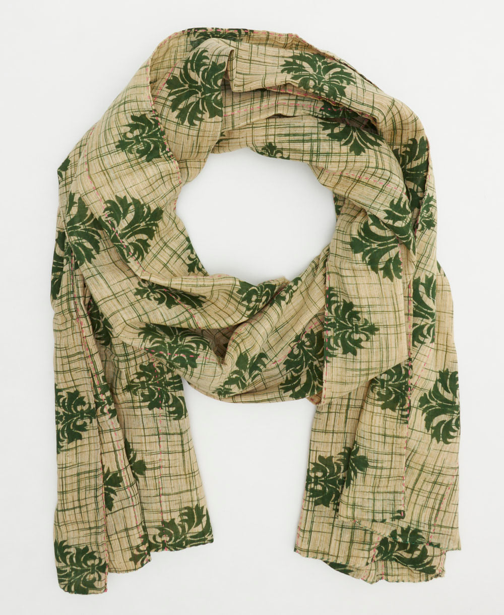 cotton long scarf handmade in India from vintage cotton fabrics in one-of-a-kind vintage patterns