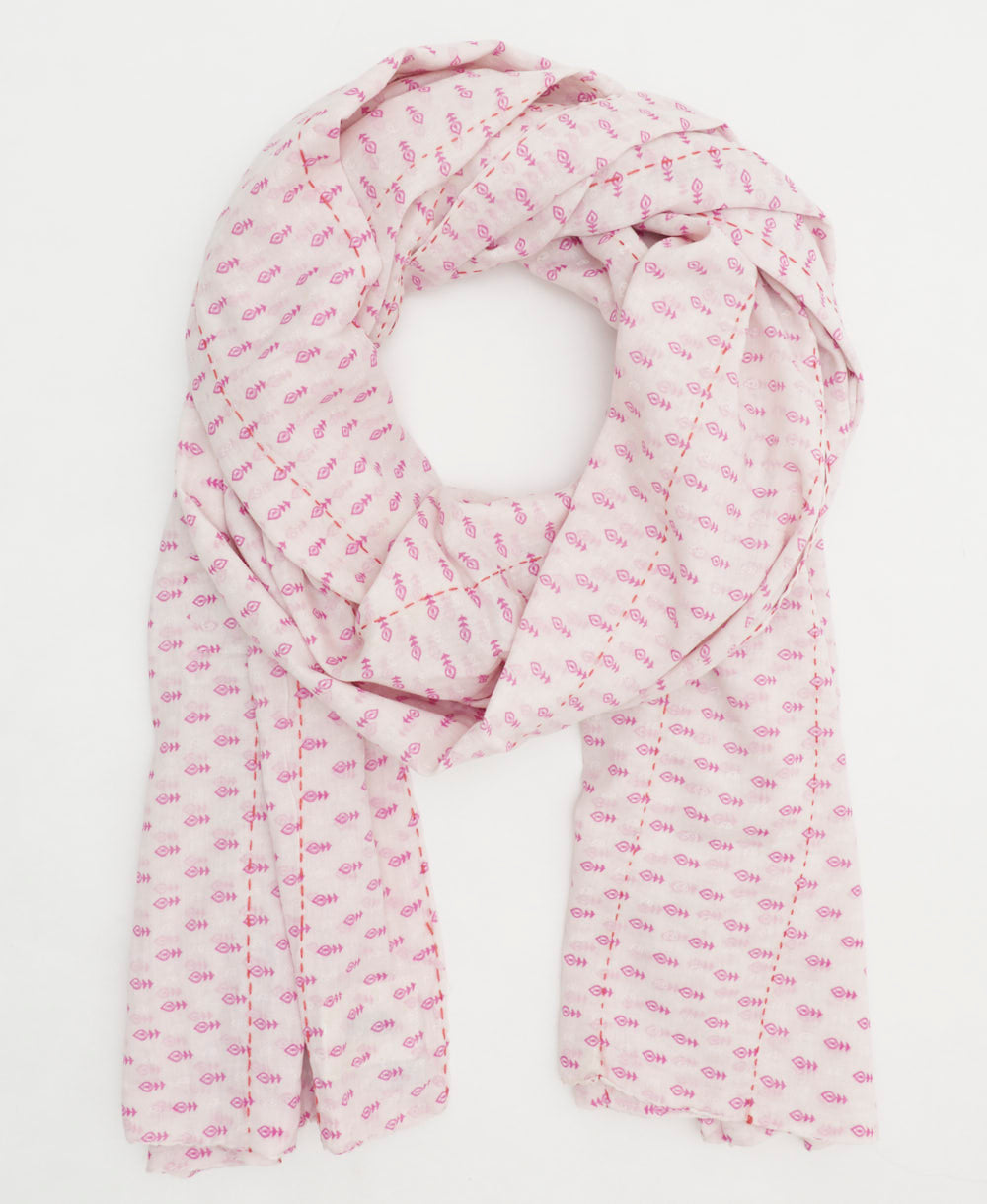 cotton long scarf handmade in India from vintage cotton fabrics in one-of-a-kind vintage patterns