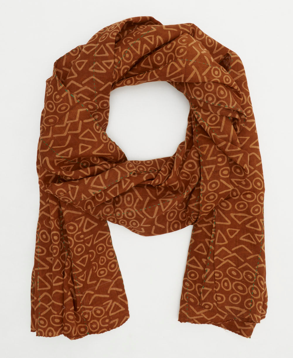 cotton long scarf handmade in India from vintage cotton fabrics in one-of-a-kind vintage patterns