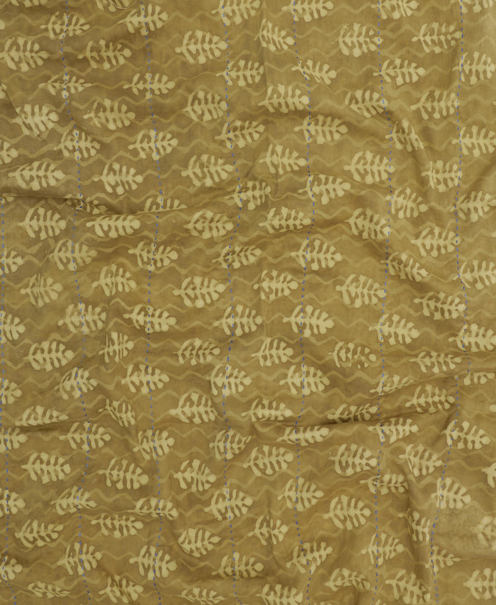 long cotton scarf handmade in India from upcycled vintage fabrics & embroidered