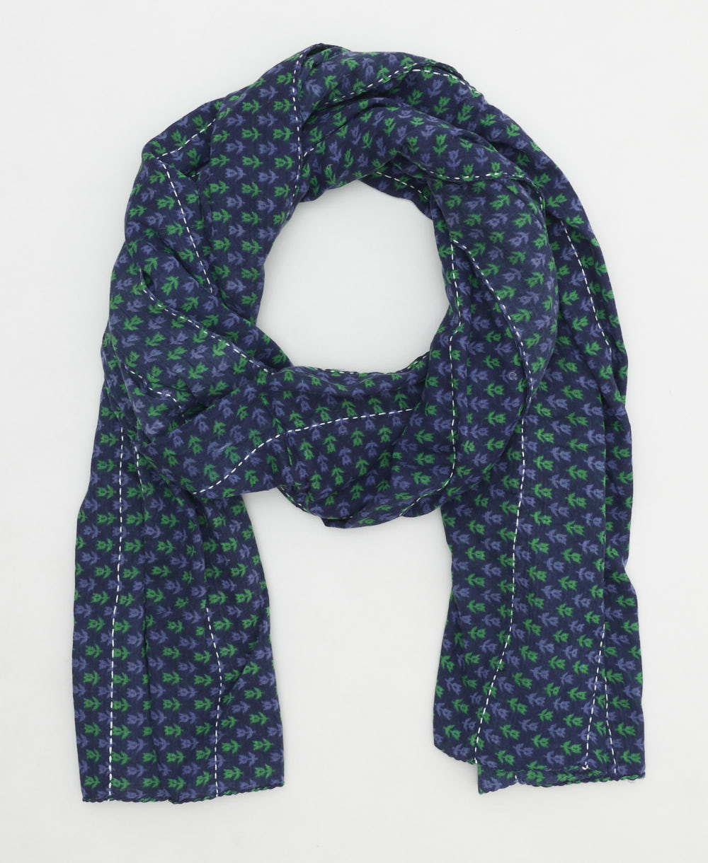 oversized cotton scarf in a one-of-a-kind vintage pattern handmade in India