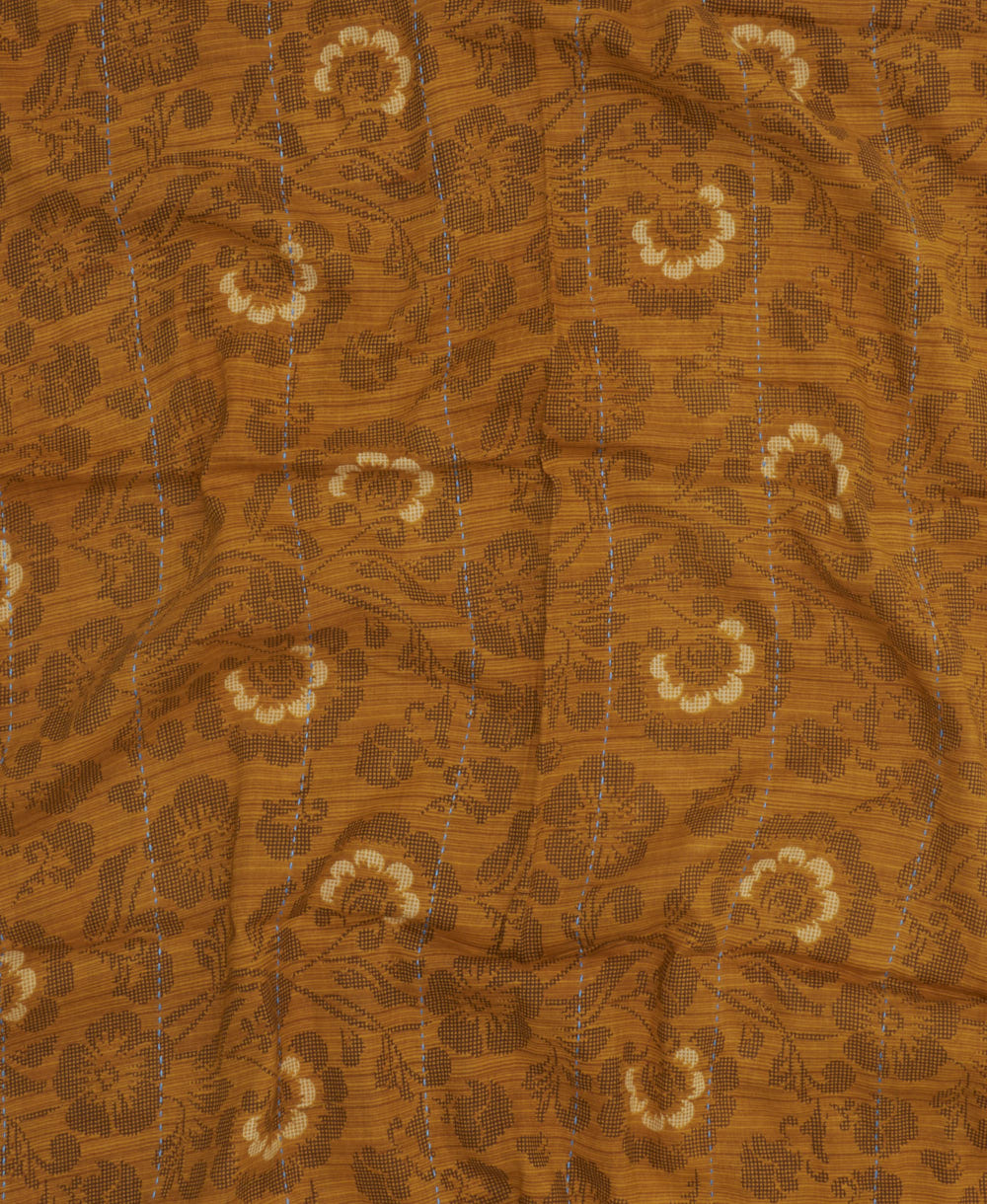 lightweight long scarf made from vintage cotton saris in India by women artisans