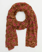 oversized cotton scarf in a one-of-a-kind vintage pattern handmade in India