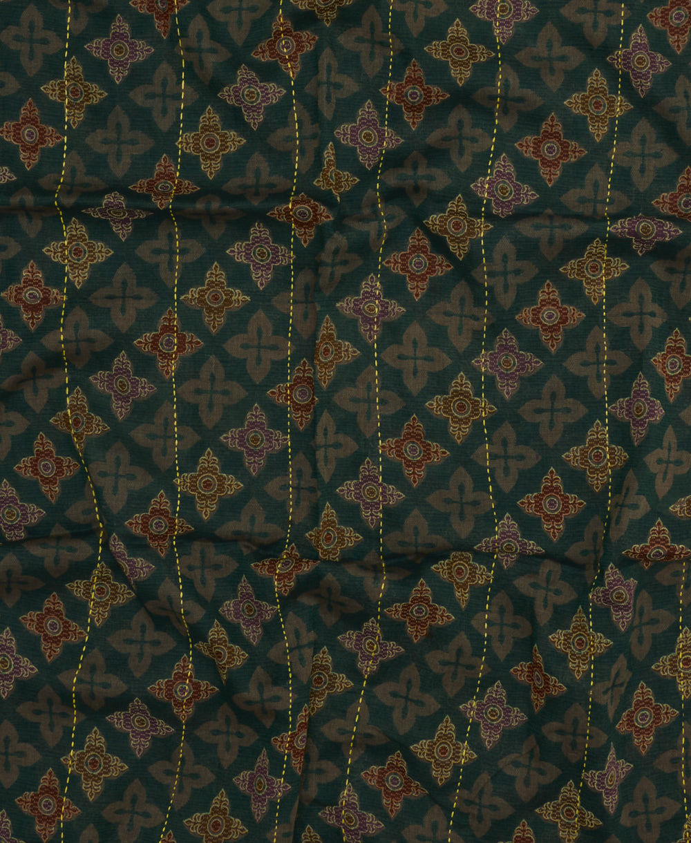 lightweight long scarf made from vintage cotton saris in India by women artisans
