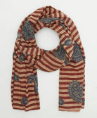 oversized cotton scarf in a one-of-a-kind vintage pattern handmade in India