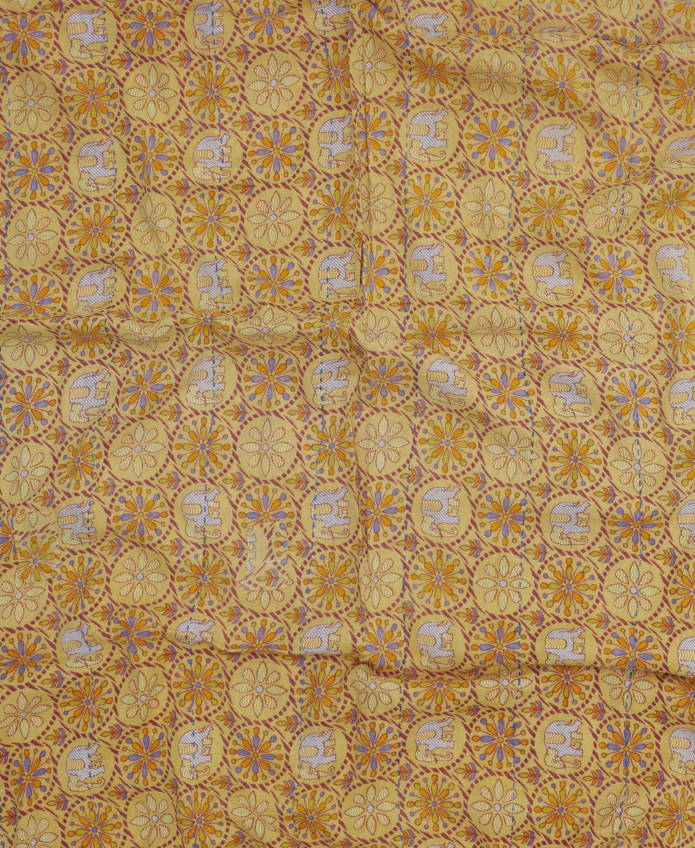 lightweight long scarf made from vintage cotton saris in India by women artisans