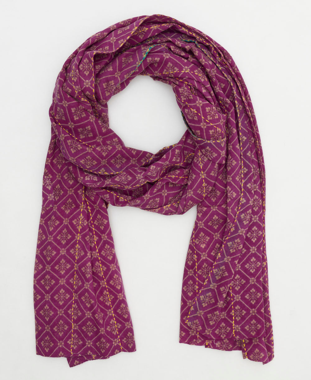 oversized cotton scarf in a one-of-a-kind vintage pattern handmade in India