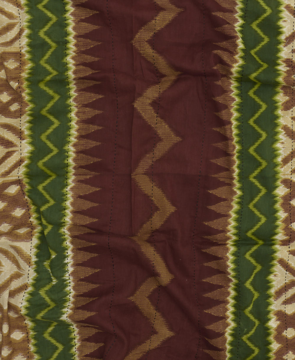 lightweight long scarf made from vintage cotton saris in India by women artisans