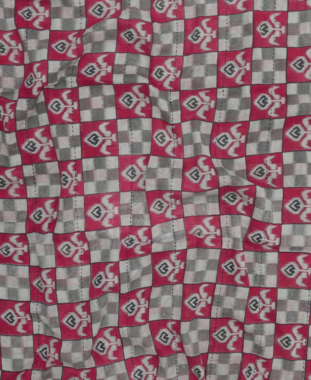 lightweight long scarf made from vintage cotton saris in India by women artisans
