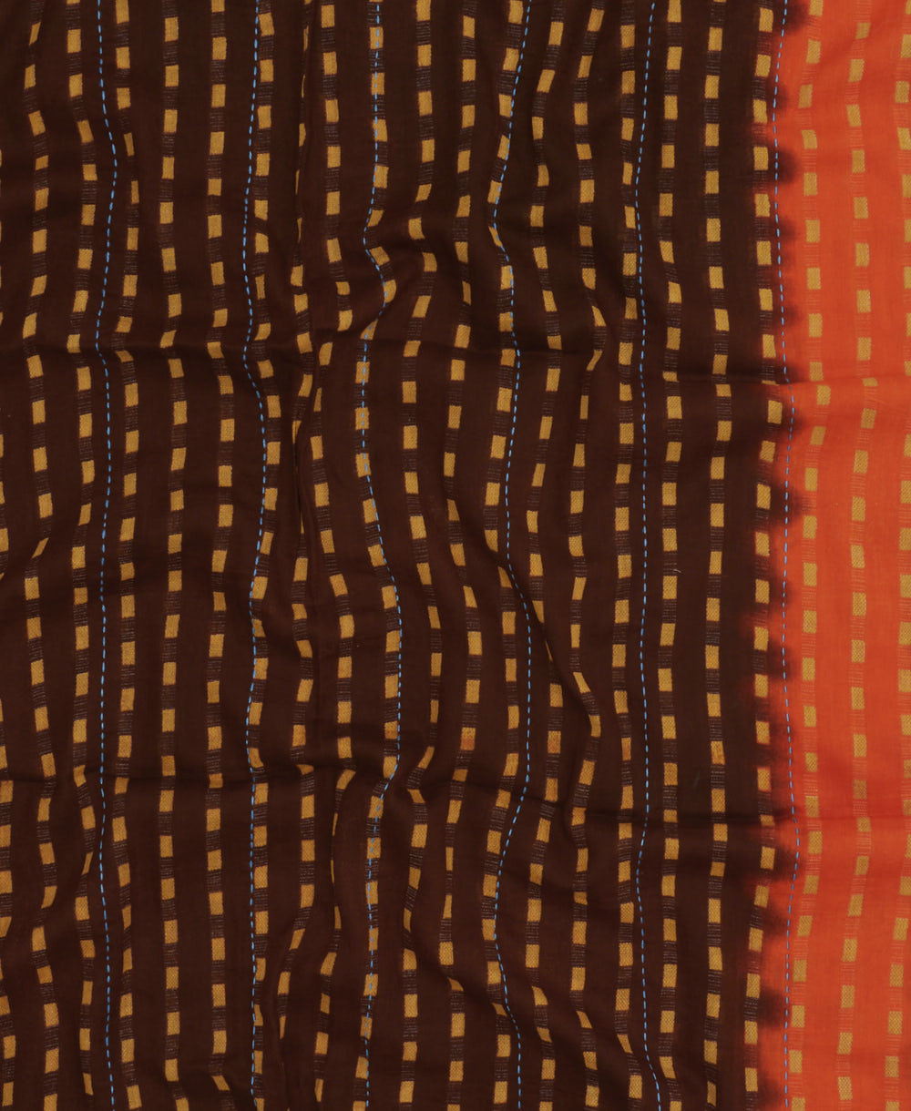 lightweight long scarf made from vintage cotton saris in India by women artisans