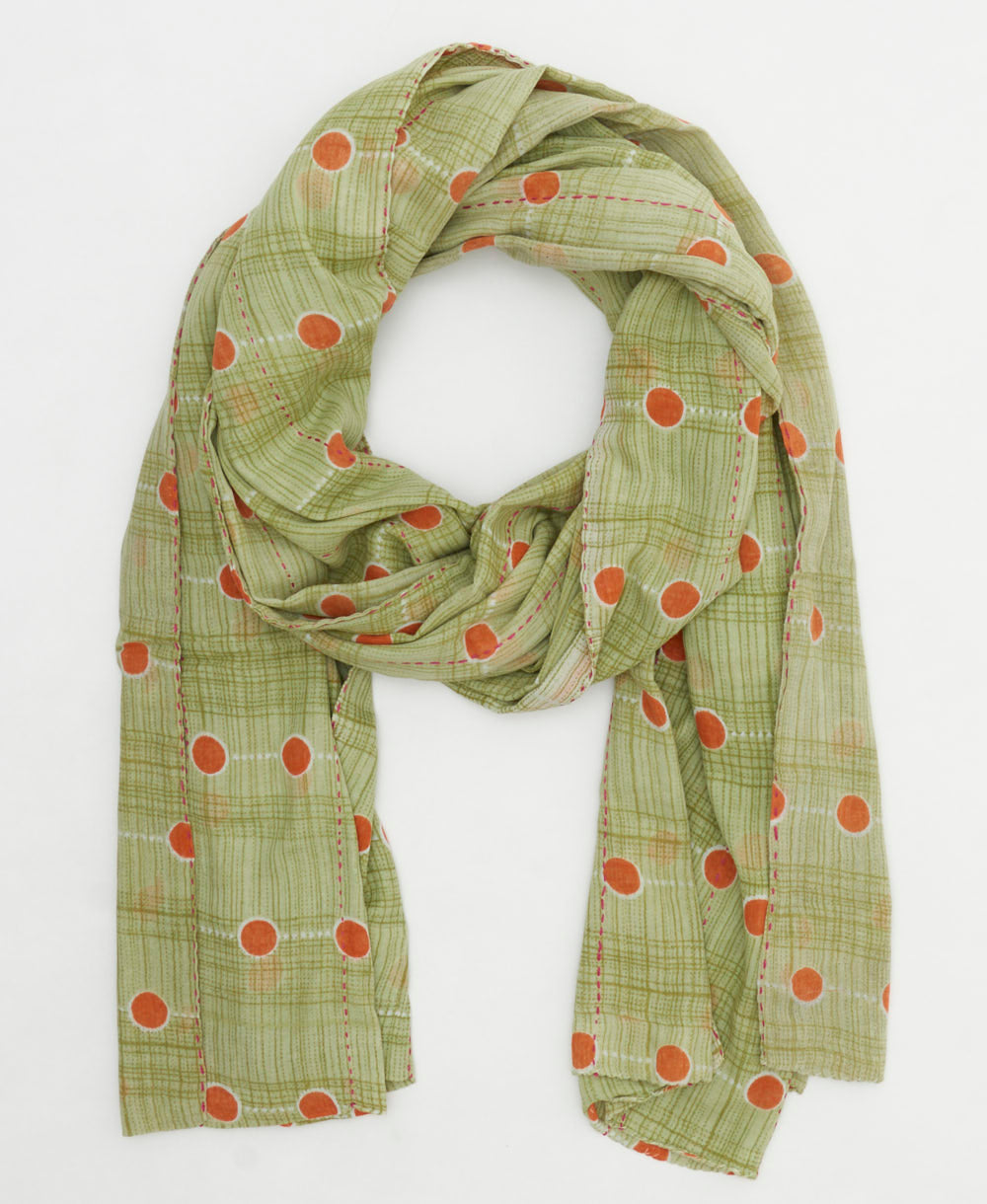 oversized cotton scarf in a one-of-a-kind vintage pattern handmade in India