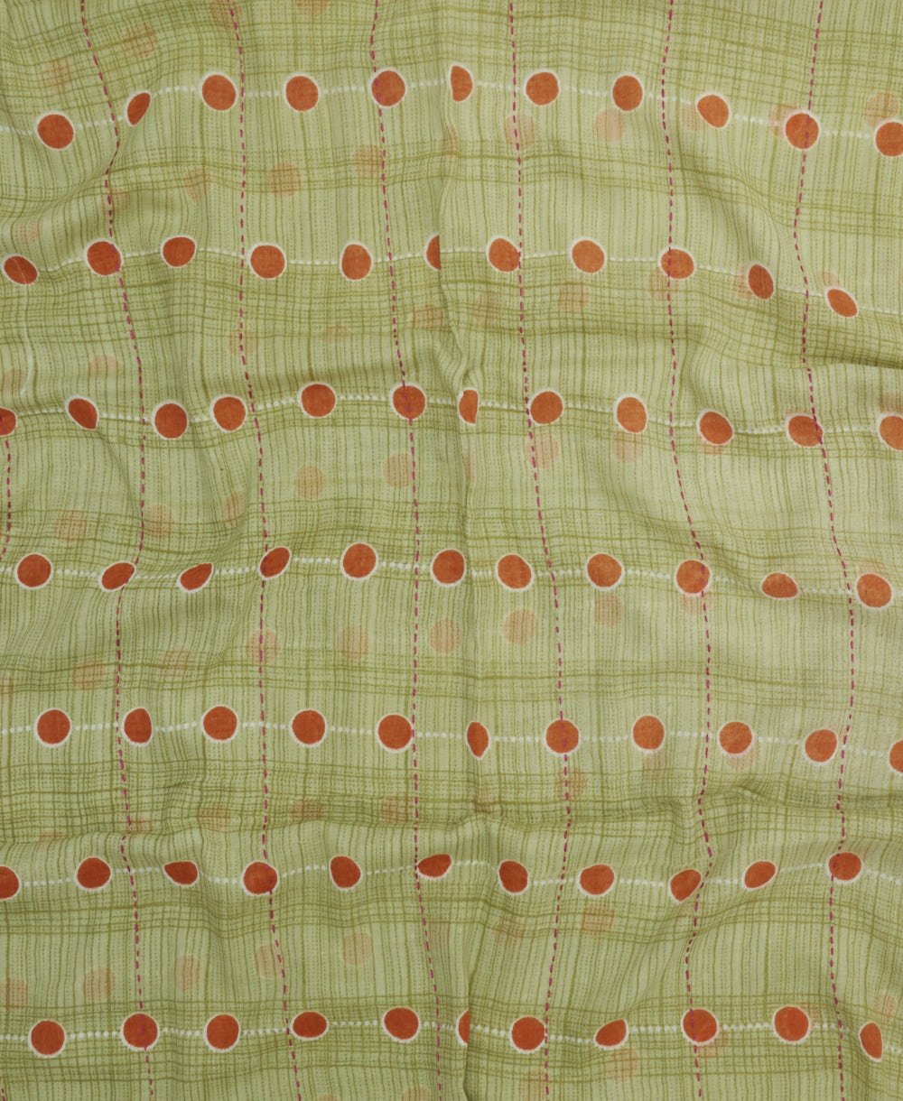 lightweight long scarf made from vintage cotton saris in India by women artisans