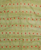 lightweight long scarf made from vintage cotton saris in India by women artisans