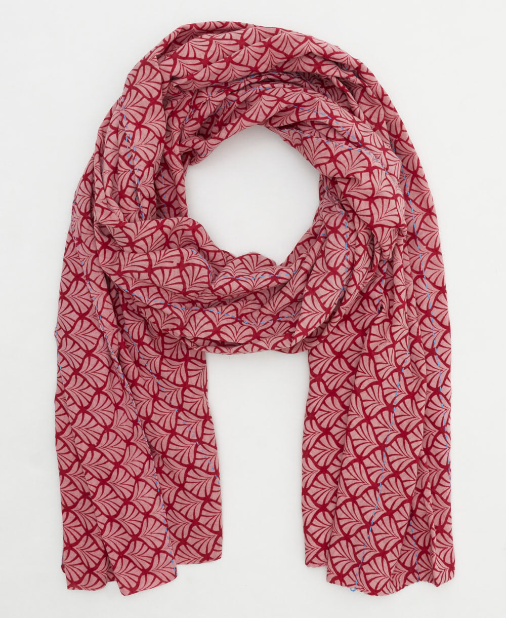 oversized cotton scarf in a one-of-a-kind vintage pattern handmade in India