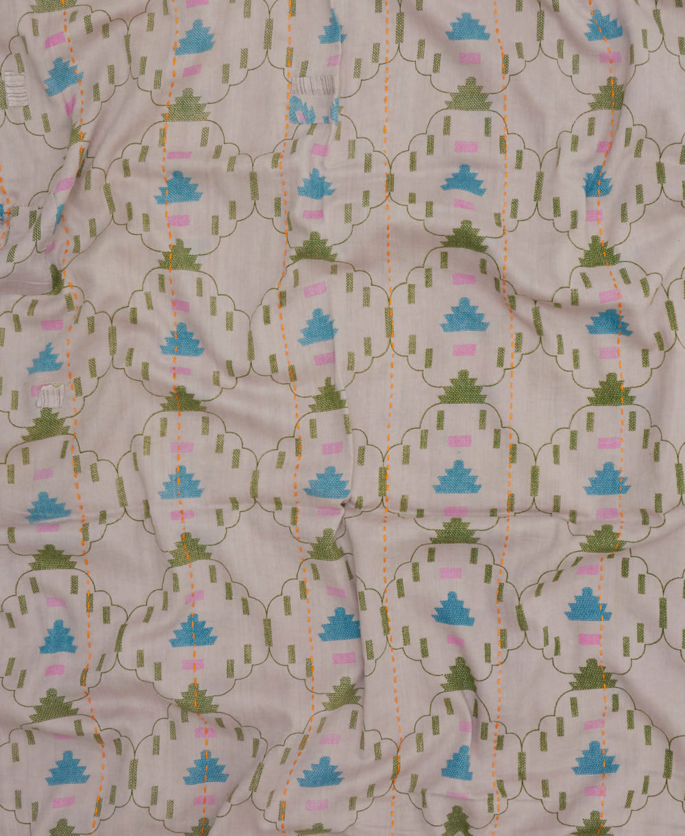 lightweight long scarf made from vintage cotton saris in India by women artisans