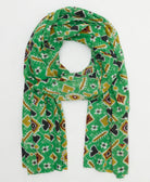oversized cotton scarf in a one-of-a-kind vintage pattern handmade in India