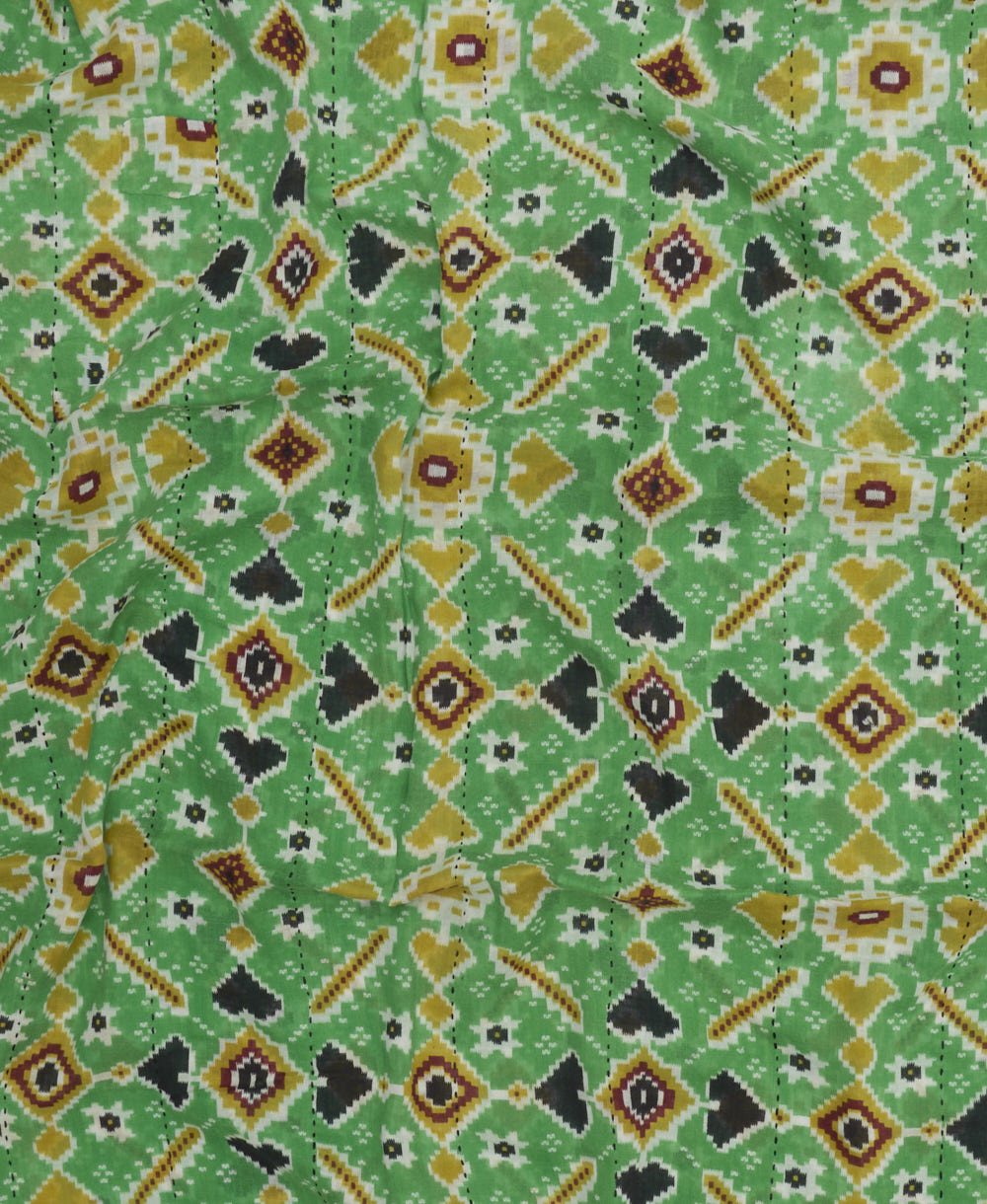 lightweight long scarf made from vintage cotton saris in India by women artisans
