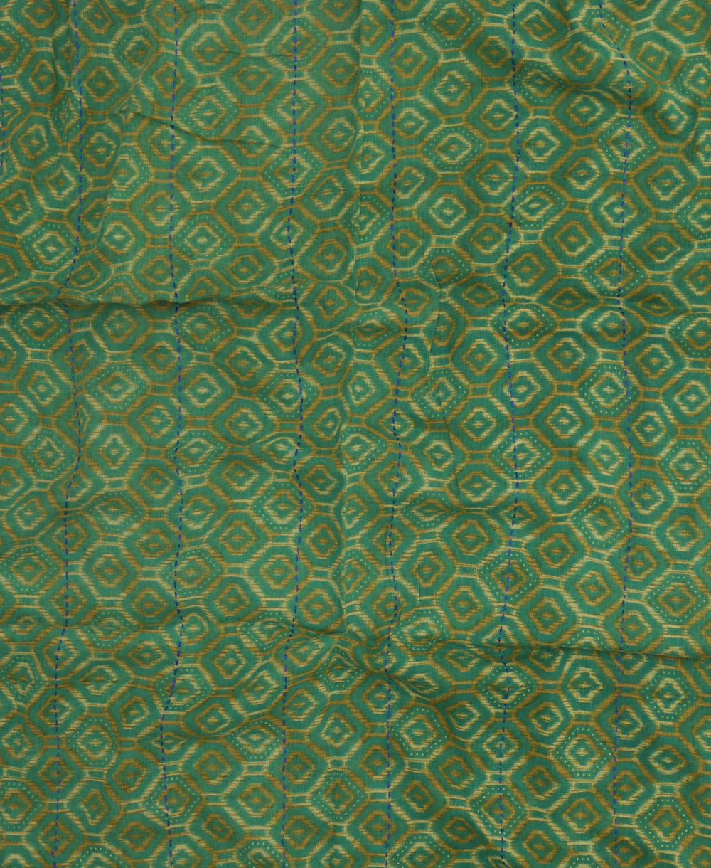 lightweight long scarf made from vintage cotton saris in India by women artisans