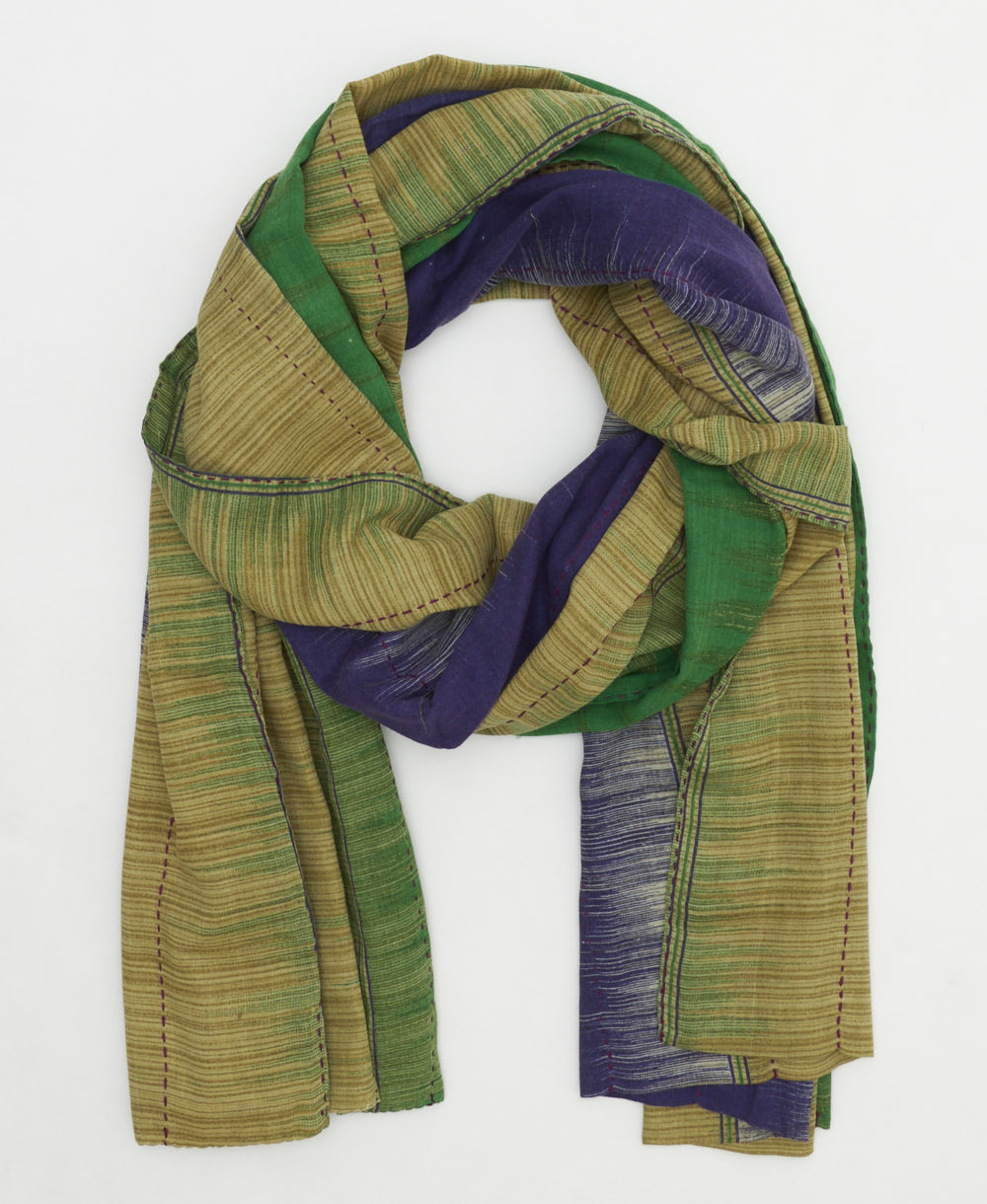 oversized cotton scarf in a one-of-a-kind vintage pattern handmade in India