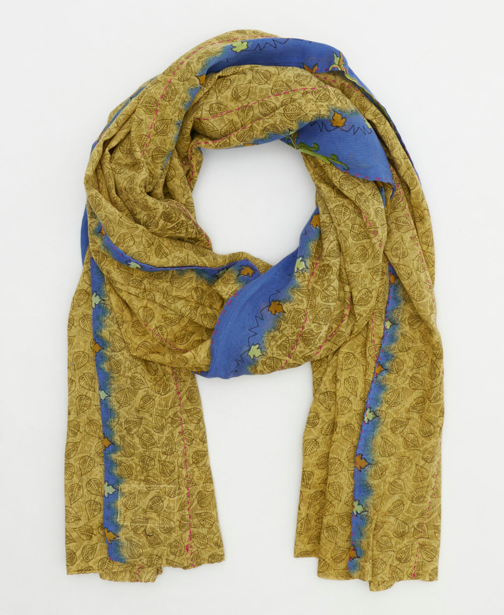 oversized cotton scarf in a one-of-a-kind vintage pattern handmade in India