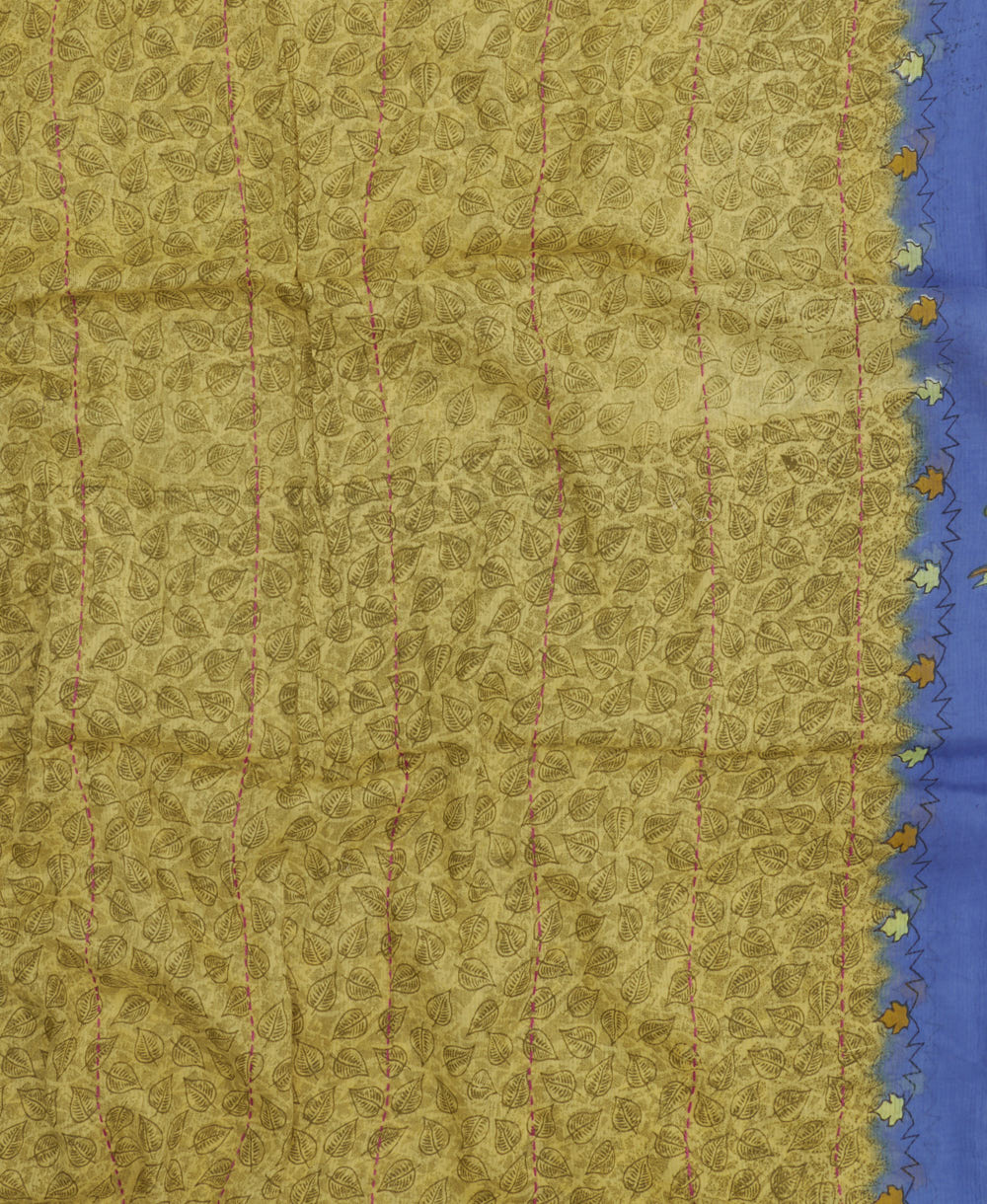 lightweight long scarf made from vintage cotton saris in India by women artisans