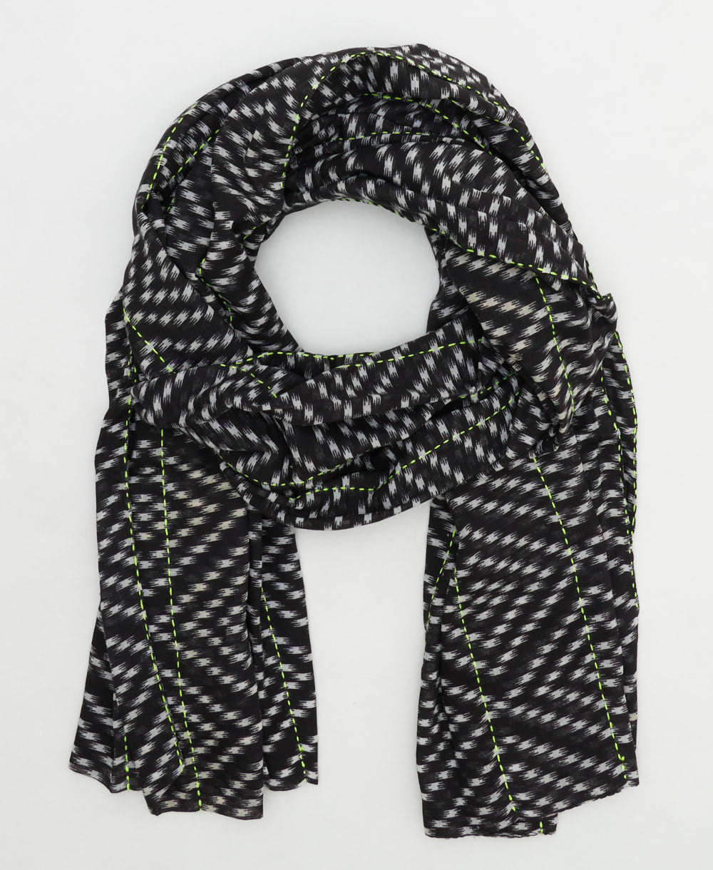oversized cotton scarf in a one-of-a-kind vintage pattern handmade in India
