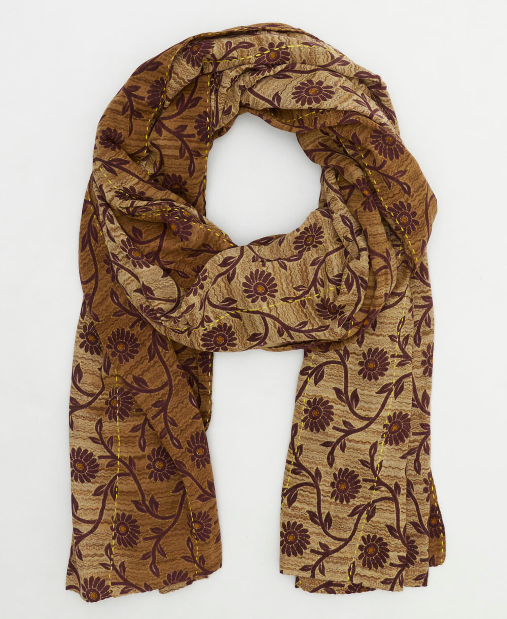 oversized cotton scarf in a one-of-a-kind vintage pattern handmade in India