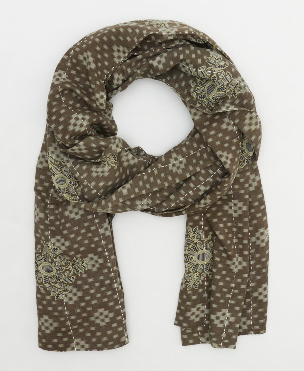 oversized cotton scarf in a one-of-a-kind vintage pattern handmade in India