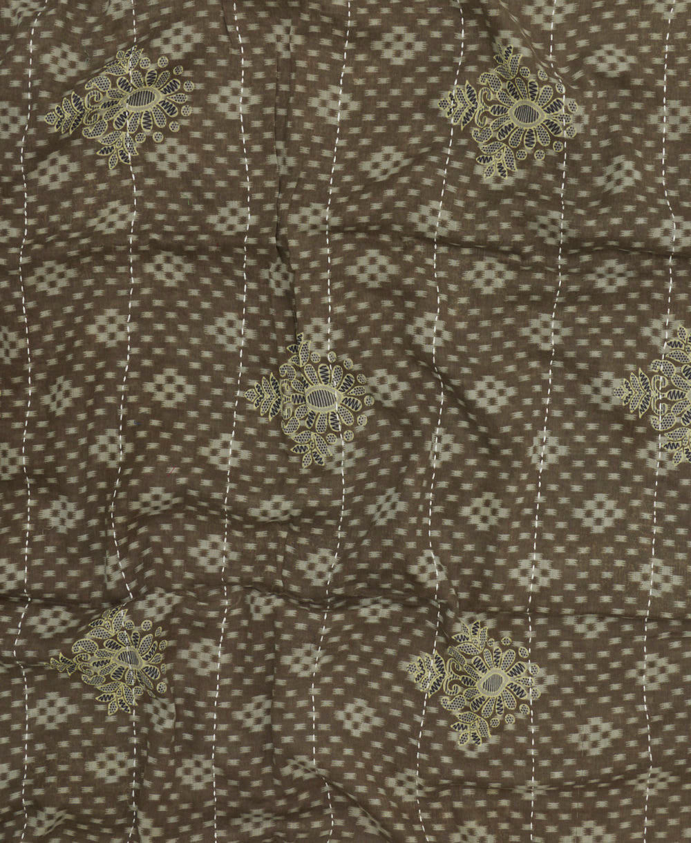 lightweight long scarf made from vintage cotton saris in India by women artisans