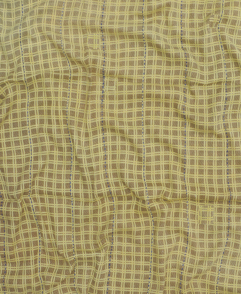 lightweight long scarf made from vintage cotton saris in India by women artisans