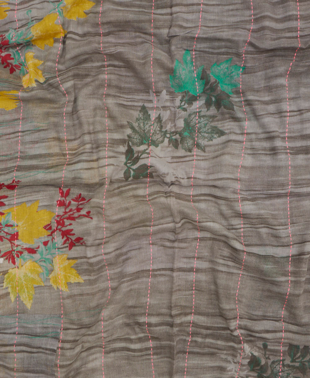 handmade embroidered cotton scarf